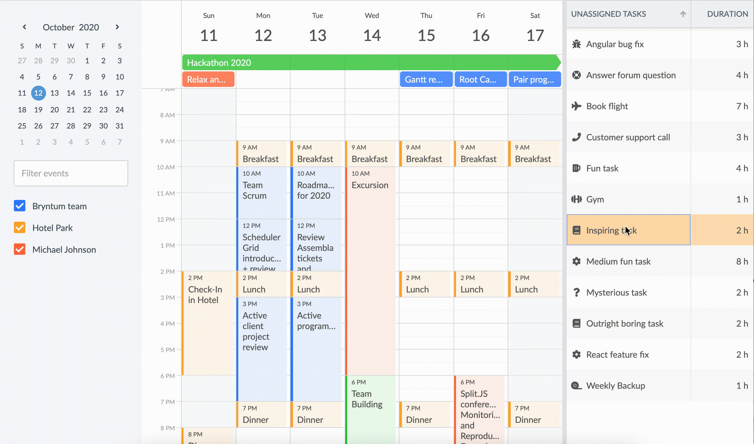 Updates in the Scheduling engine leads to beautiful animations